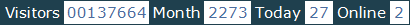 總訪客數：137664、本月訪客數：2273、今日訪客：27、線上人數：2